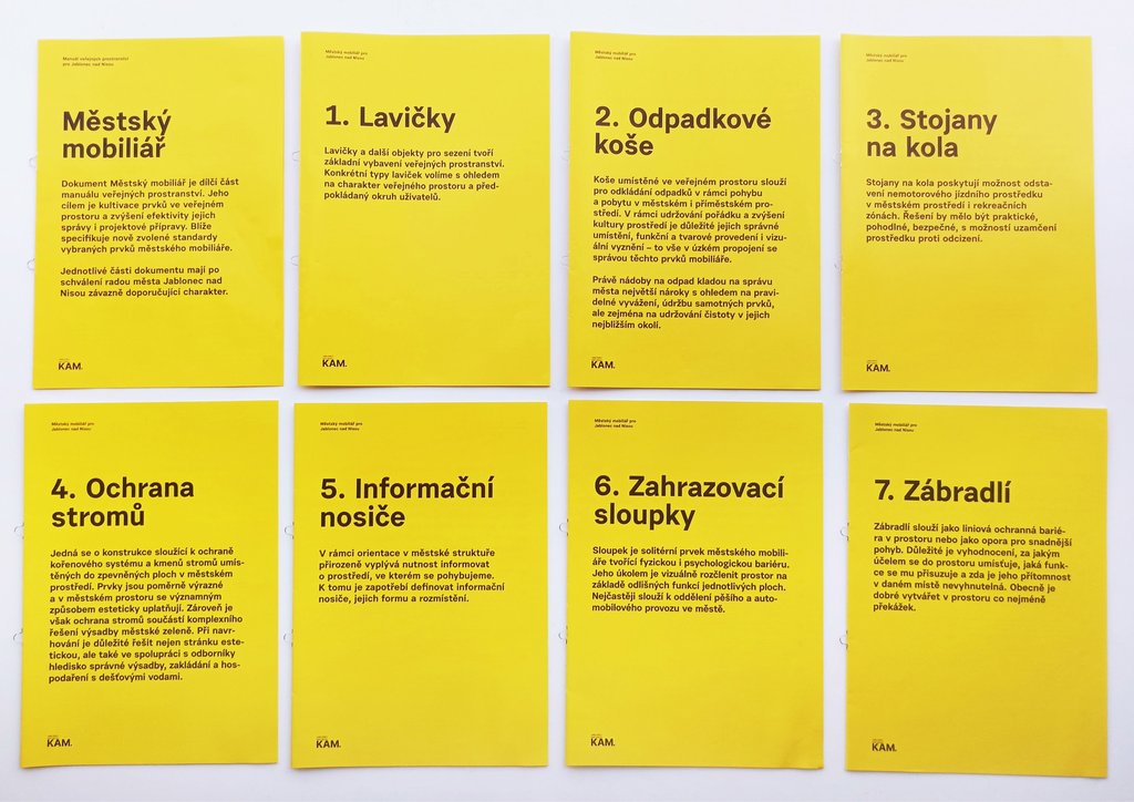 Výsledky práce 11: Manuál veřejných prostranství – městský mobiliář