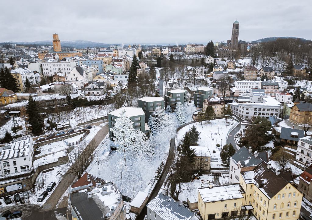 Výsledky práce 18: ulice, opěrná zeď a bytové domy Smetanova